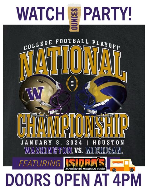 UW vs Michigan Championship Game Watch Party! — Ounces Taproom & Beer ...