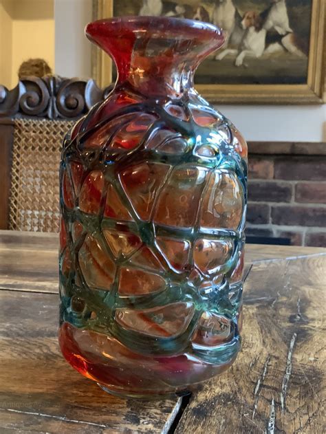 Antiques Atlas Colourful Medina Signed Glass Vase Cms As A G