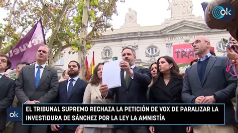 El Tribunal Supremo rechaza la petición de Vox de paralizar la