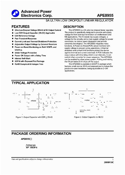 APE8955_4264860.PDF Datasheet Download --- IC-ON-LINE