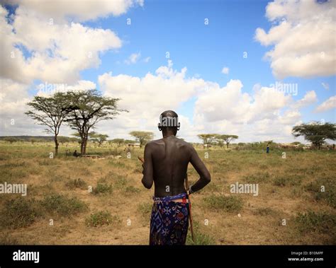 The Chief Of Samburu Village Kenya Africa Stock Photo Alamy