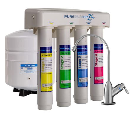 Pure Blue H2O 4 Stage 50 GPD Certified Reverse Osmosis Water Filter