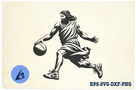 Funny Jesus Basketball SVG Clipart 13 Graphic by Liltwas · Creative Fabrica