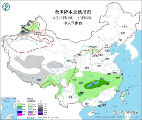 中央气象台：大风降温和雨雪影响新疆 未来一周南方地区多降雨过程天气沙尘