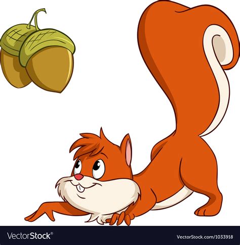 Squirrel With Nuts Royalty Free Vector Image VectorStock