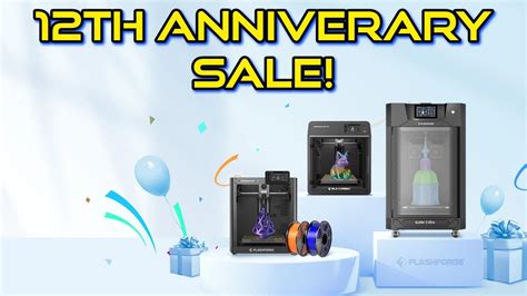 Flashforge 12th Anniversary Sale is LIVE! - YouTube