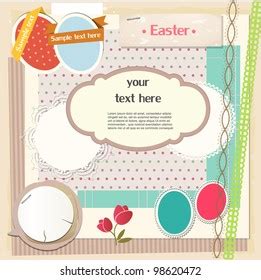 Easter Scrapbook Set Stock Vector Royalty Free Shutterstock