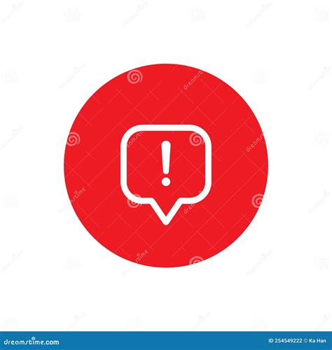 Report Button Icon Vector Exclamation Mark In Speech Bubble Stock