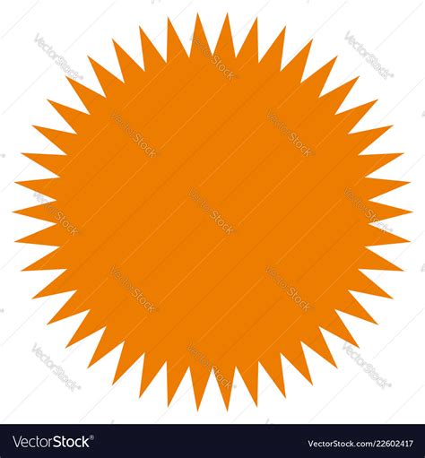 Starburst sunburst shape flat price tag price Vector Image