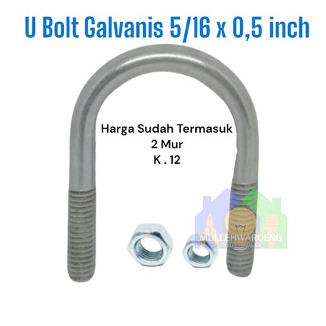 Jual Ubolt Klem Inch Klem Pipa U Bolt Klem Galvanis Putih