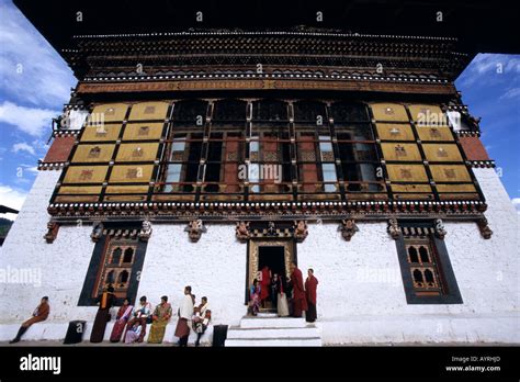 The wonderful architecture of the Thimphu dzong, Bhutan Stock Photo - Alamy