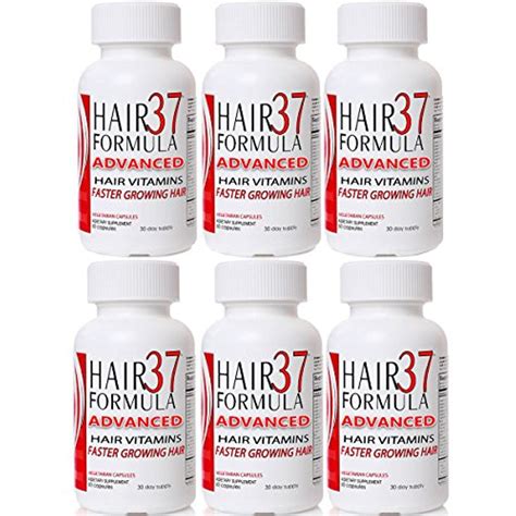 6 Pack Hair Vitamins For Fast Hair Growth Hair Formula 37 Advanced Best Value On Vitamins For