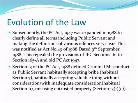 Prevention Of Corruption Amendment Act Ppt