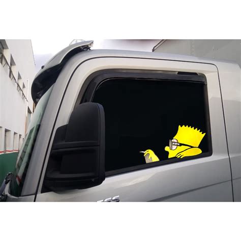 Adesivo Lateral Vidro Caminh O Carro Decorativo Bart Simpson