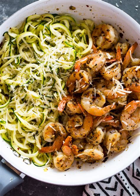 15 Minute Garlic Shrimp Zucchini Pasta Recipe Cart