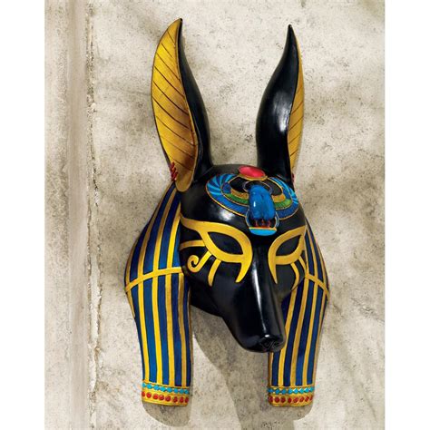 DESIGN TOSCANO MASKS Of Ancient Egyptian Gods Anubis Wall Sculpture