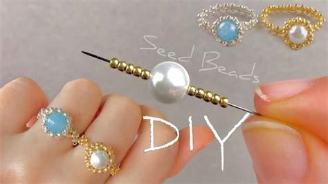 Diy Seed Bead Ring Tutorial How To Make A Beautiful Beaded Ring Youtube