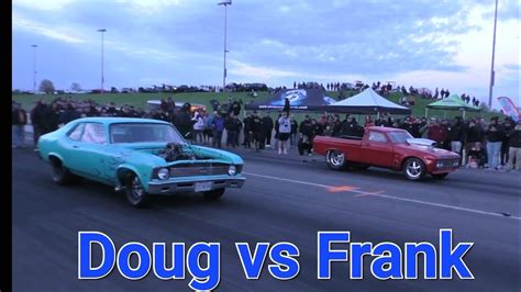 Big Tire Drag Race On The Backside Of The Track Youtube