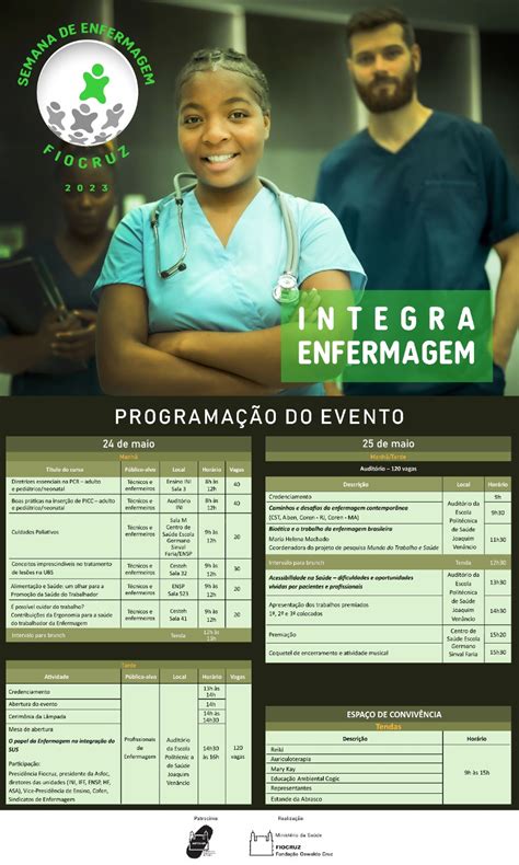 Semana da Enfermagem Fiocruz 2023 atividade integrativa reunirá