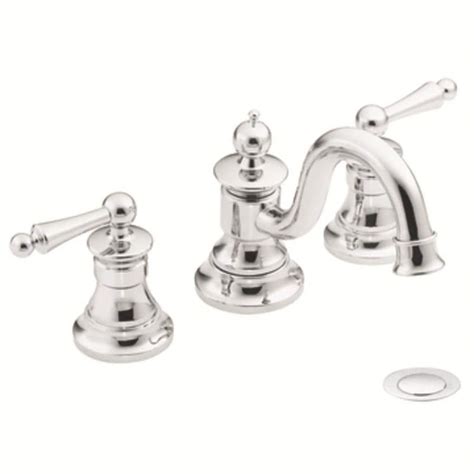 Shop Moen Waterhill Chrome 2 Handle Widespread Watersense Bathroom Faucet At