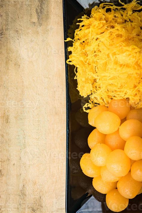 Thai dessert or Thai dessert with unique characteristics, bright colors