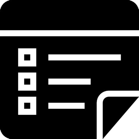 Lijst Opmerking Zwart Vierkant Interface Symbool Gebruikersinterface