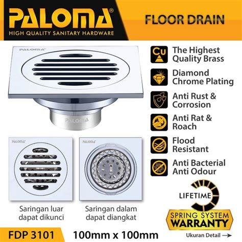 Jual PALOMA FDP 3101 Floor Drain Strainer Saringan Got Kamar Mandi Anti