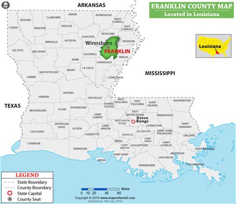 Franklin Parish Map Louisiana