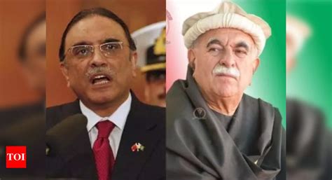 Pakistan Asif Ali Zardari Mahmood Achakzai Submit Nomination Papers