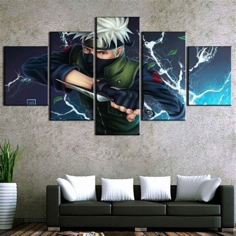 FYZKAY Bilder 5 Teilig Leinwandbilder Leinwandbilder Kakashi Lightning