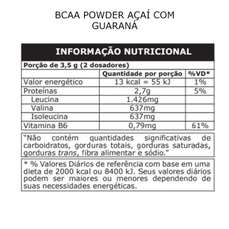 Bcaa Powder A Ai Guaran G Botica Nativa