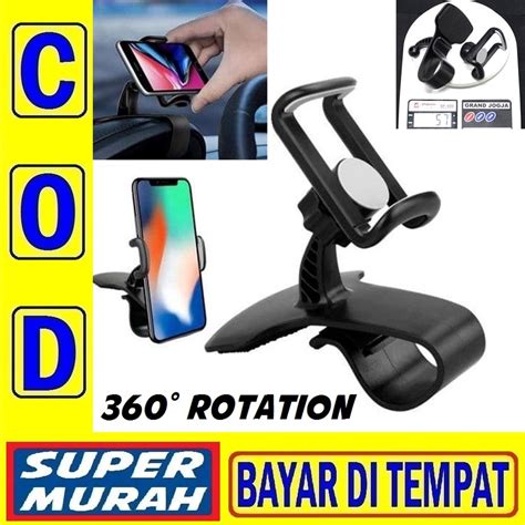 Jual KOM 15E Holder Jepit 360 Putar Dahsboard Dasbor Mobil Speedometer