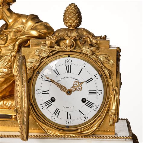 A Monumental Louis Xvi Style Marble And Ormolu Mantel Clock La