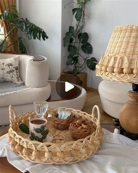 ü on Instagram Rattan tepsi Çapı 30 cm rattan