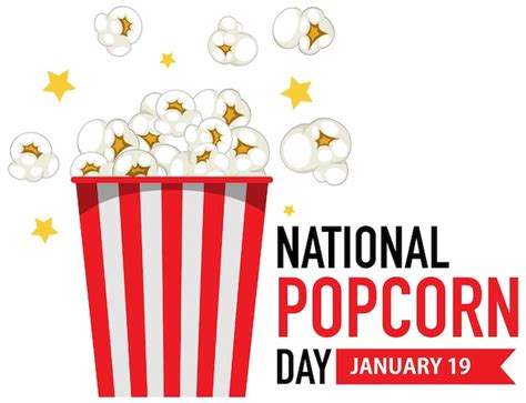 Free Vector National Popcorn Day Banner Design