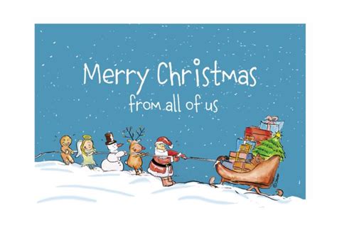 From All Of Us Merry Christmas Team Card Customer Card Christmas