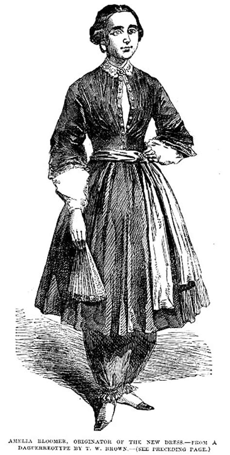 Amelia Bloomer, Originator of the New Dress, 1842