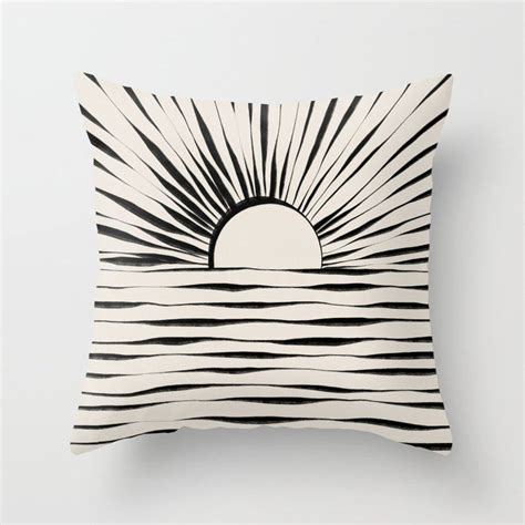 Buy Minimal Sunrise Sunset Throw Pillow By Alisagal Worldwide