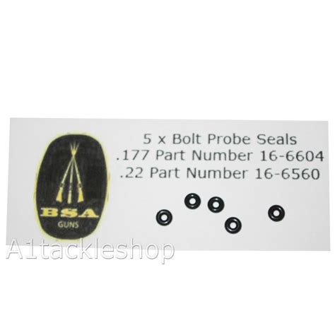 5 X Bsa R12 Clx Pellet Probe O Ring Seals Barrel Breech Seals Bagnall And Kirkwood Airgun Spares