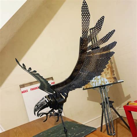 Bird Of Prey Metal Art Sculpture Sculpture Art Metal Art