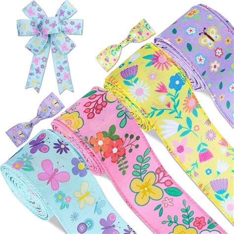 Amazon Whaline Yards Spring Summer Wired Edge Ribbon Flower