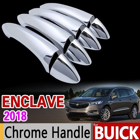 for Buick Enclave 2018 Luxurious Chrome Door Handle Cover Trim Set of ...