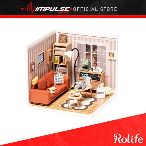 Robotime Rolife Diy Miniature House Kit Super Creator Dw007 Cozy Living Lounge Shopee Malaysia