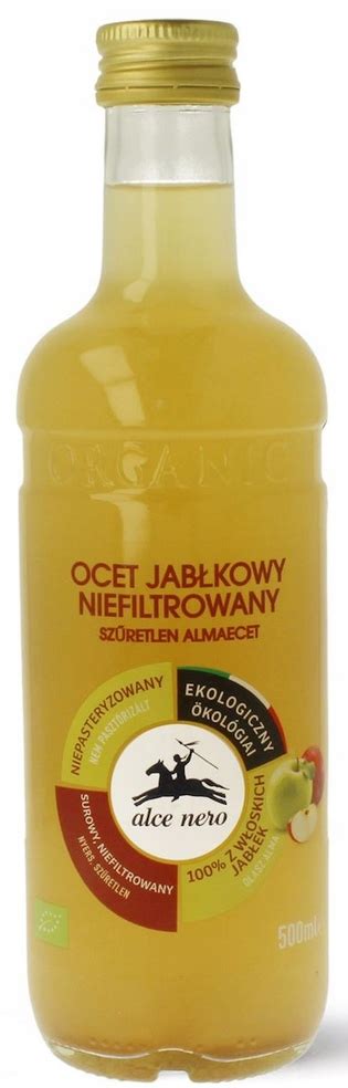 Ocet jabłkowy NIEFILTROWANY 500ml BIO Alce Nero 12127528585 Allegro pl