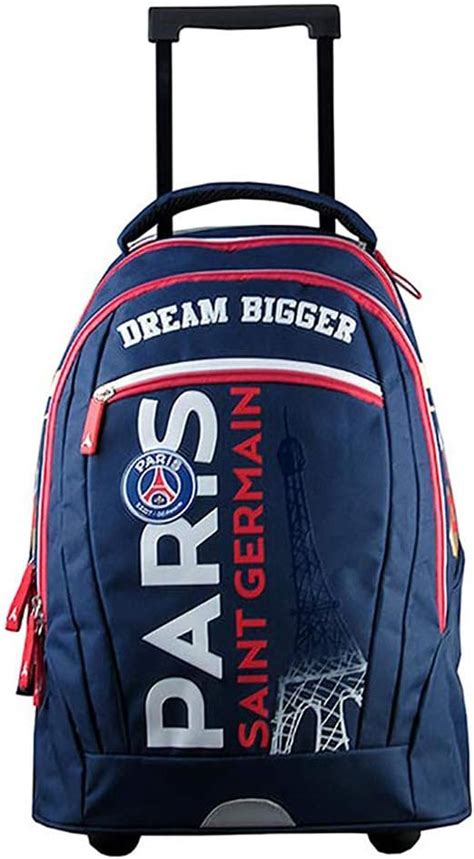 Sac à Dos à roulettes PSG 2 Compartiments Sacs scolaires cartables et