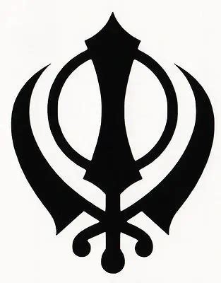 TinTin'sDrop shipping KHANDA SIKH SYMBOL NISHAN SAHIB VINYL DECAL STICKER CAR WALL LAPTOP ...