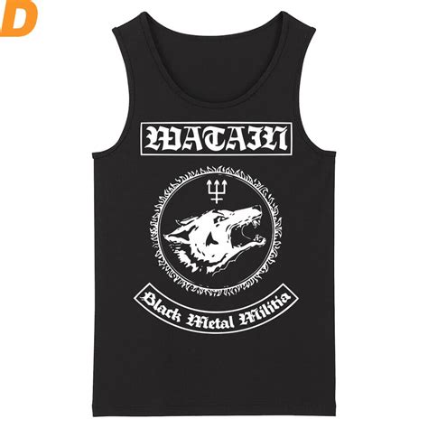 Hard Rock Black Metal Rock Sleeveless Graphic Tees Watain Tank Tops