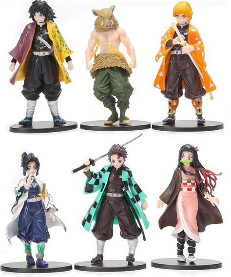 6pcs Anime Action Figures Set Collectible Figurine Gifts 6 3inches