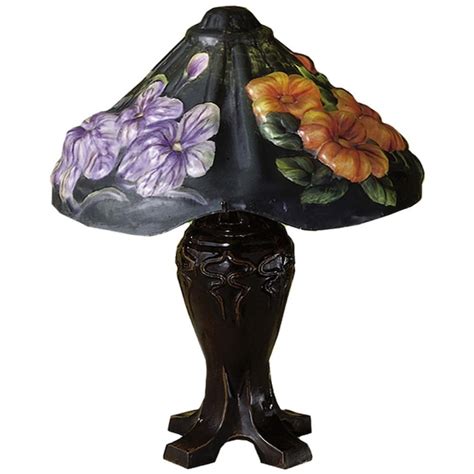 Meyda Tiffany Lighting Puffy Iris Mahogany Bronze Table Lamp With Tiffany Style Shade At