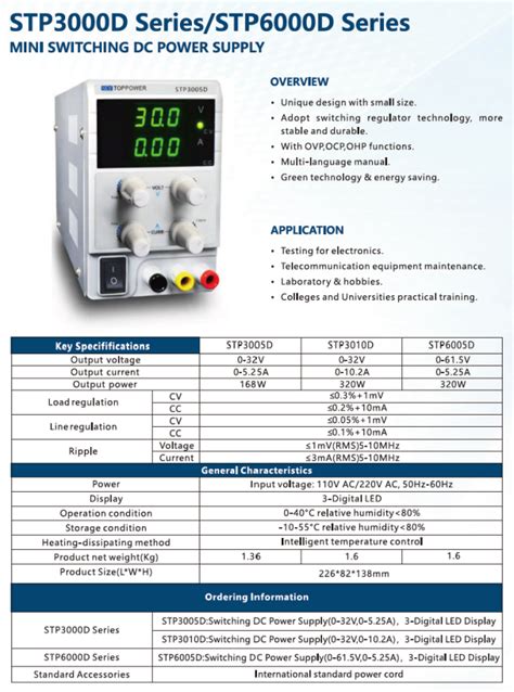 Stp D Series Stp D Series Mini Switching Dc Power Supply